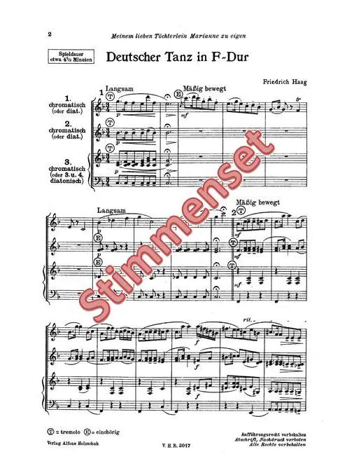 Deutscher Tanz in F-Dur